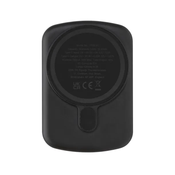  MagBoost magnetna prijenosna baterija od RCS reciklirane plastike - 15 W, 5 000 mAh - XD Collection Crna