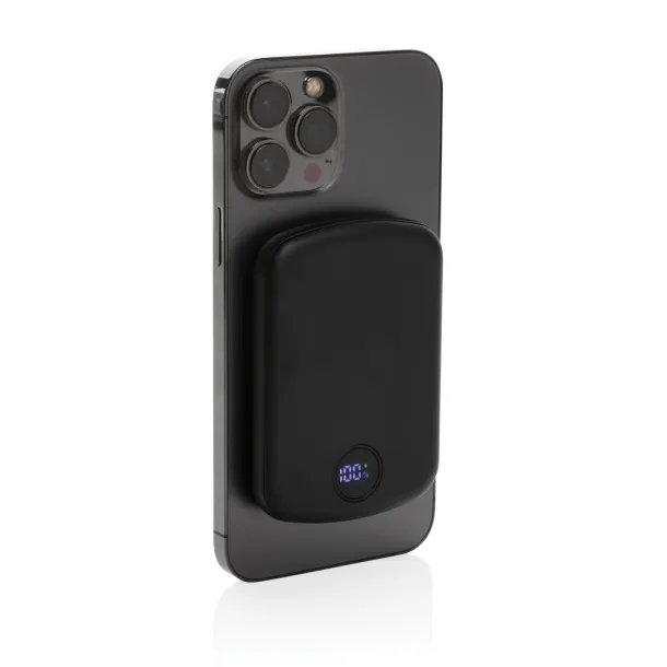  MagBoost magnetna prijenosna baterija od RCS reciklirane plastike - 15 W, 5 000 mAh - XD Collection Crna