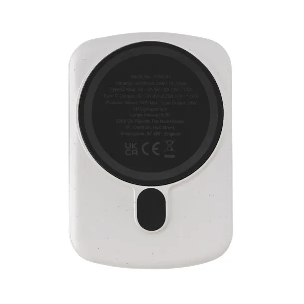  MagBoost magnetna prijenosna baterija od RCS reciklirane plastike - 15 W, 5 000 mAh - XD Collection Bijela