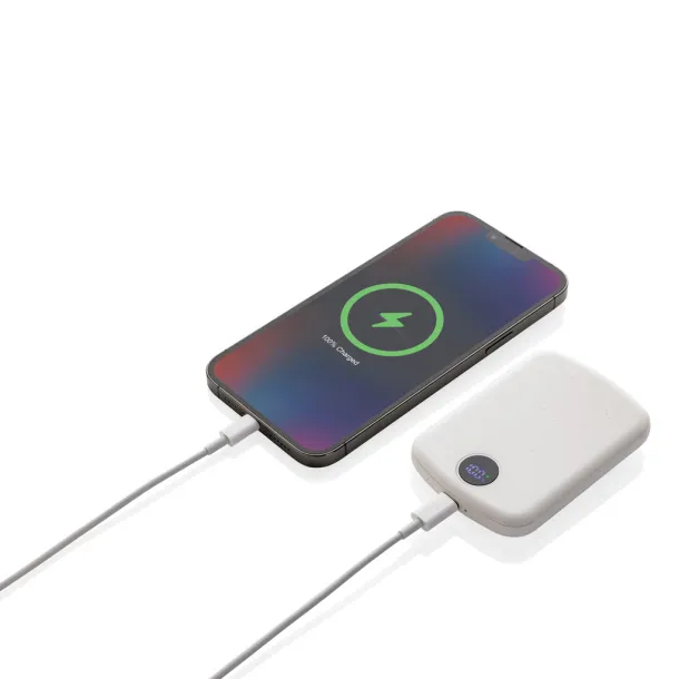  MagBoost magnetna prijenosna baterija od RCS reciklirane plastike - 15 W, 5 000 mAh - XD Collection Bijela