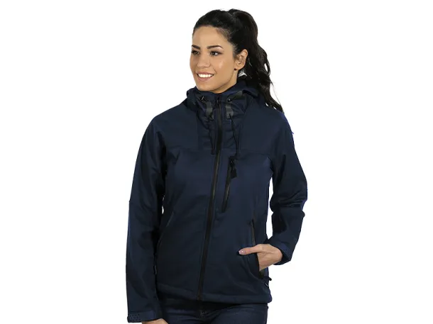 BLACK PEAK WOMEN Women’s softshell hooded jacket - EXPLODE Plava