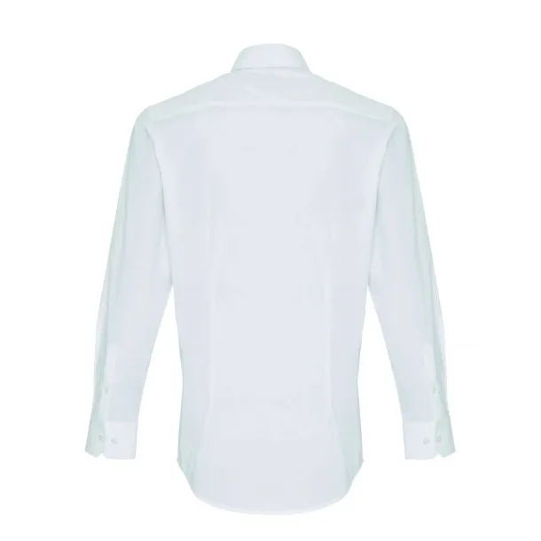  MEN'S STRETCH-FIT COTTON POPLIN LONG SLEEVE SHIRT - Premier White