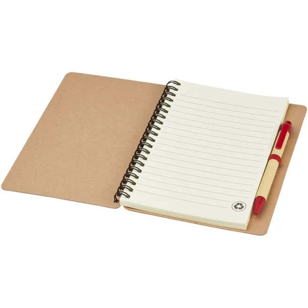 Priestly recycled notebook with pen Natural Red