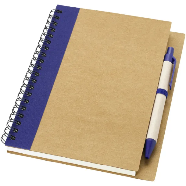 Priestly recycled notebook with pen Natural Navy Blue