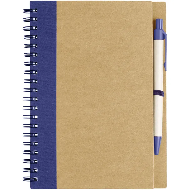 Priestly recycled notebook with pen Natural Navy Blue