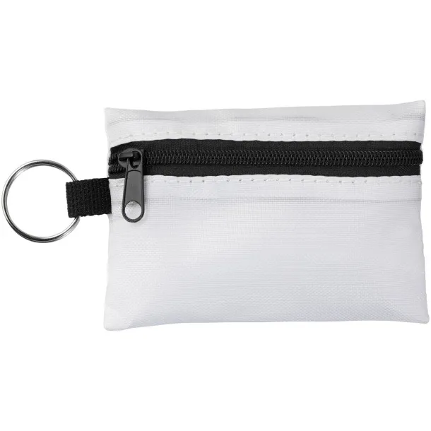 Valdemar 16-piece first aid keyring pouch White