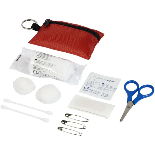 Valdemar 16-piece first aid keyring pouch - Unbranded Red