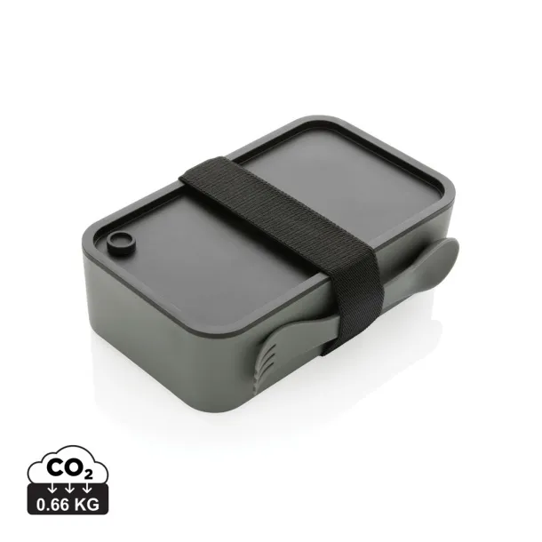  GRS RPP kutija za hranu s 2u1 žlicom i vilicom, 1,2 L - XD Collection Cool Grey 9
