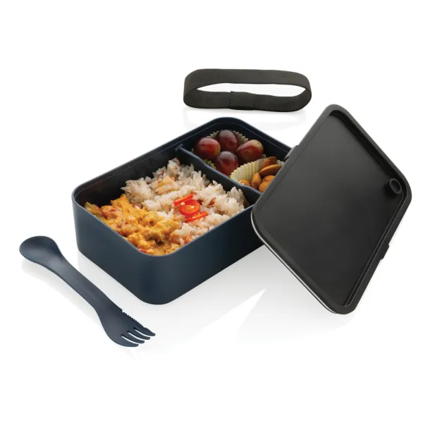  GRS RPP kutija za hranu s 2u1 žlicom i vilicom, 1,2 L - XD Collection navy