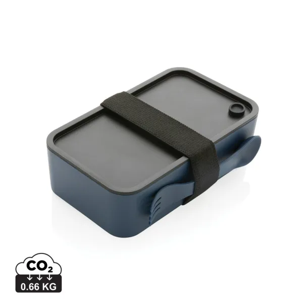  GRS RPP kutija za hranu s 2u1 žlicom i vilicom - XD Collection navy