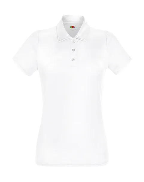  Ženska sportska polo majica, 140 g/m² - Fruit of the Loom Bijela
