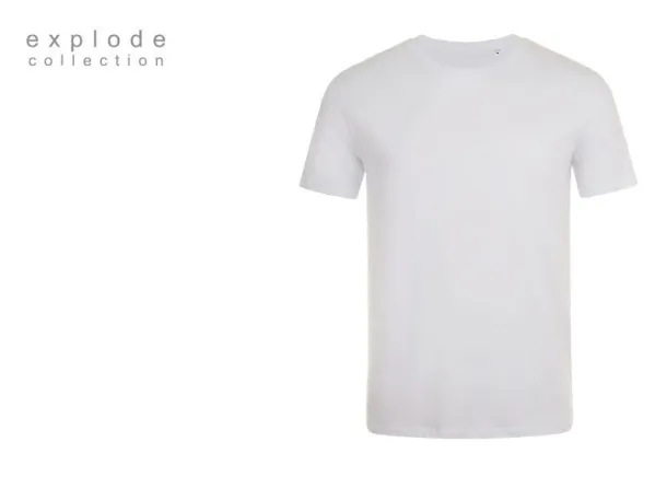 SUBLI MEN Sublimacijska T-shirt majica, 100% poliester - EXPLODE Bijela