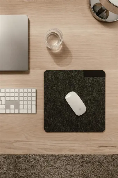  VINGA Albon GRS recycled felt mouse pad - Vinga Crna 