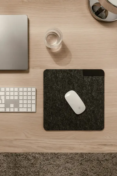  VINGA Albon GRS recycled felt mouse pad - Vinga black 