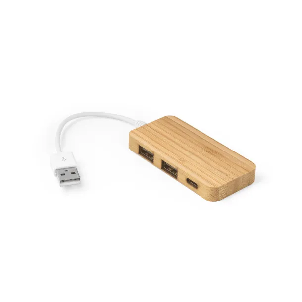 MOSER USB hub od bambusa Prirodna