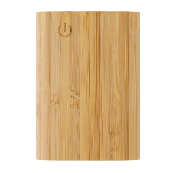  FSC® prijenosna baterija od bambusa, 5 000 mAh - XD Collection Smeđa
