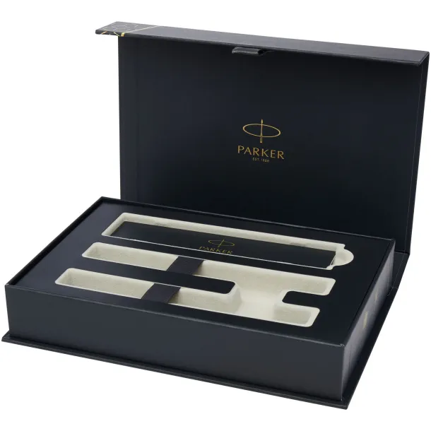 Parker IM achromatic ballpoint and rollerball pen set with gift box - Parker Solid black