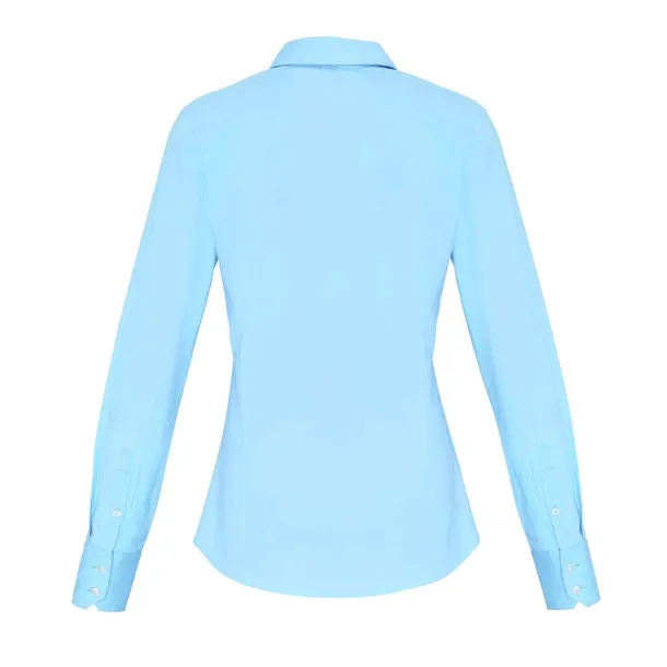  WOMEN'S STRETCH-FIT COTTON POPLIN LONG SLEEVE SHIRT - Premier Pale Blue