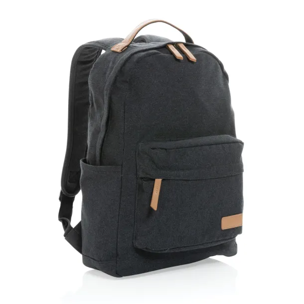  Impact AWARE™ 16 oz. recycled canvas backpack - XD Collection Black 