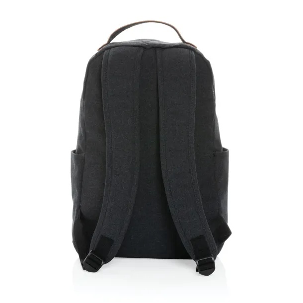  Impact AWARE™ 16 oz. recycled canvas backpack - XD Collection Black 