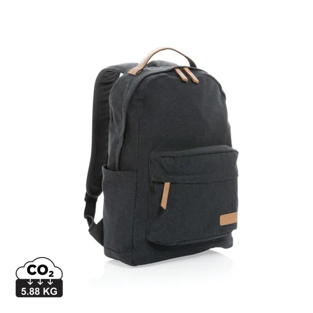  Impact AWARE™ 16 oz. recycled canvas backpack - XD Collection Black 