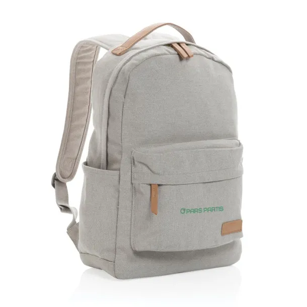  Impact AWARE™ 16 oz. recycled canvas backpack - XD Collection Grey 