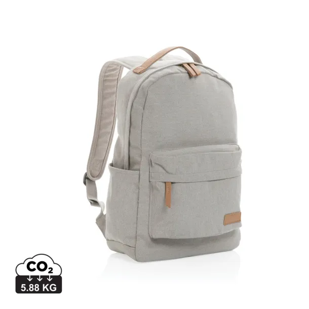  Impact AWARE™ 16 oz. recycled canvas backpack - XD Collection Grey 