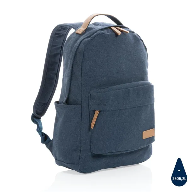  Impact AWARE™ 16 oz. recycled canvas backpack - XD Collection Blue 