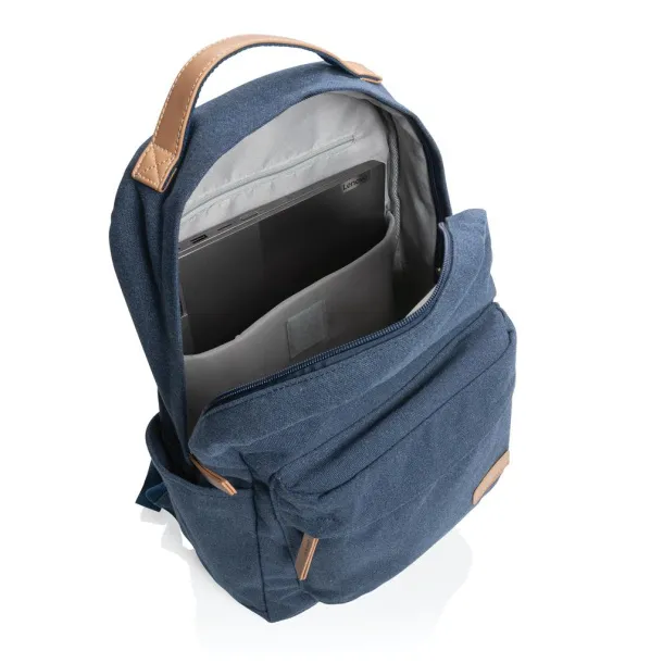  Impact AWARE™ 16 oz. recycled canvas backpack - XD Collection Blue 