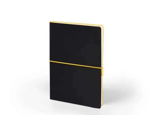 PORTOFINO BLACK Notebook A5 Yellow