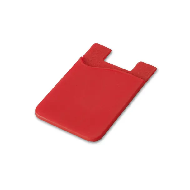 SHELLEY Smartphone card holder Red