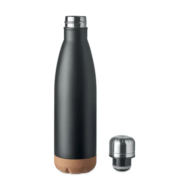 ASPEN CORK Double wall bottle 600 ml Black