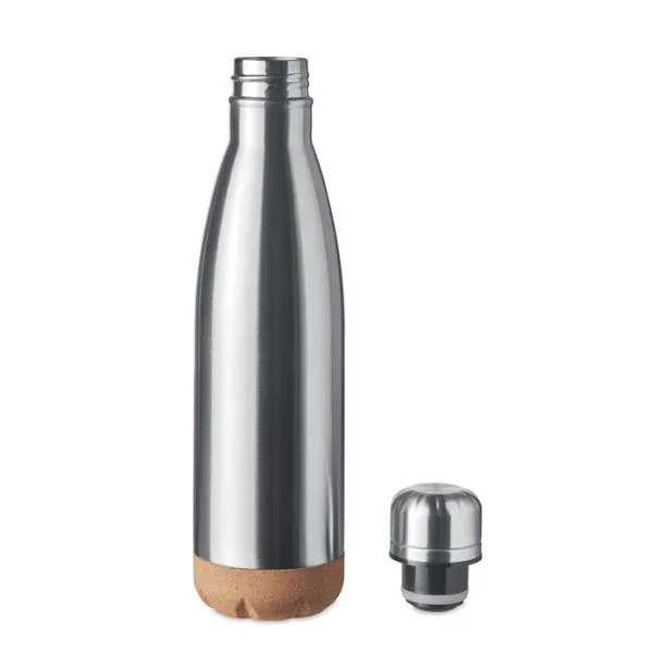 ASPEN CORK Double wall bottle 600 ml Matt Silver