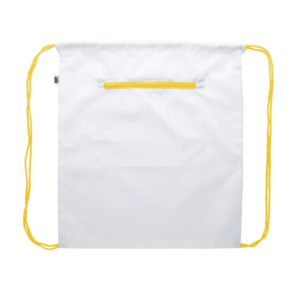 CreaDraw Zip RPET custom drawstring bag Yellow White