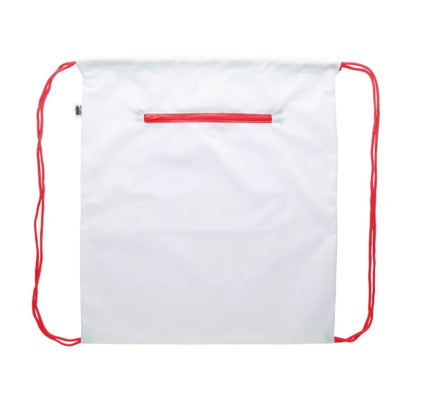 CreaDraw Zip RPET custom drawstring bag Red White