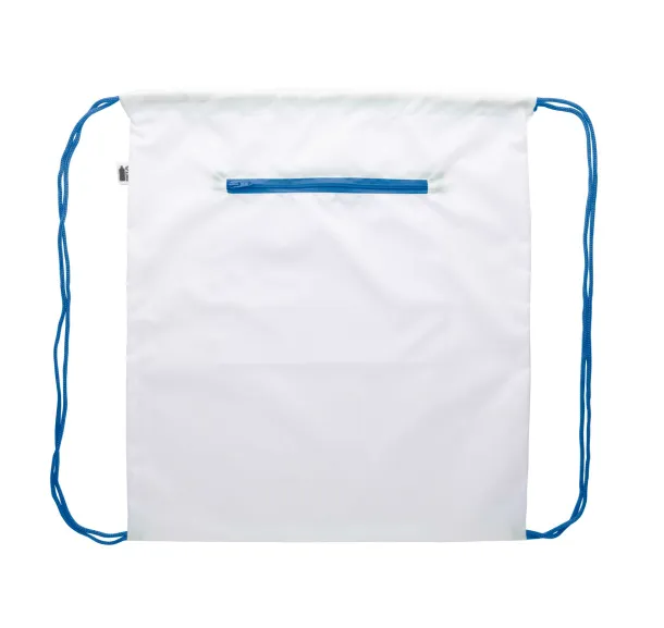 CreaDraw Zip RPET custom drawstring bag Blue White