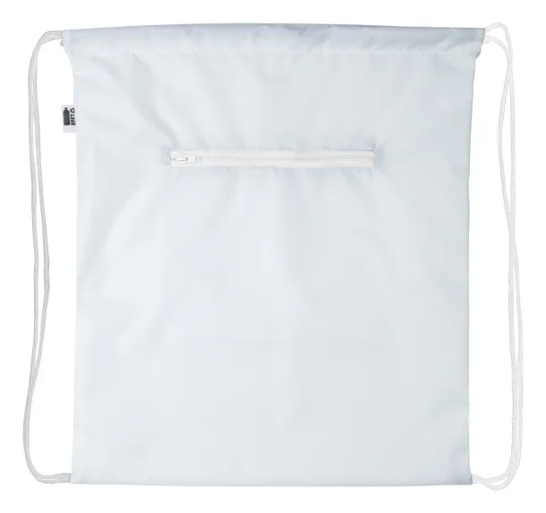 CreaDraw Zip RPET custom drawstring bag White