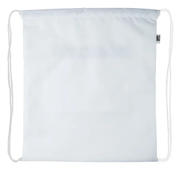 CreaDraw Zip RPET custom drawstring bag White