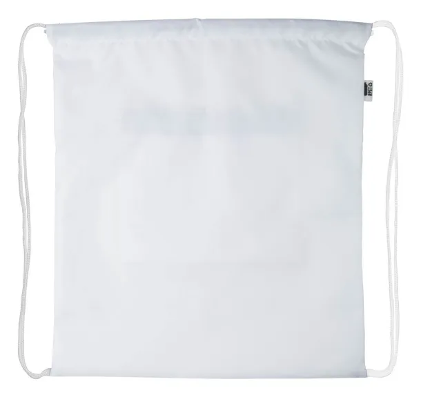 CreaDraw Zip RPET custom drawstring bag White