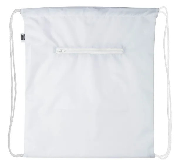 CreaDraw Zip RPET custom drawstring bag White