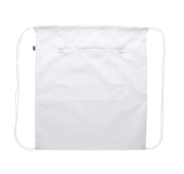 CreaDraw Zip RPET custom drawstring bag White