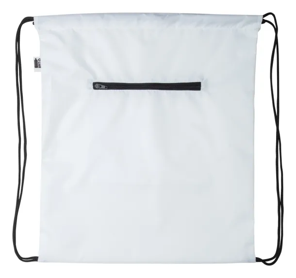 CreaDraw Zip RPET custom drawstring bag Black White