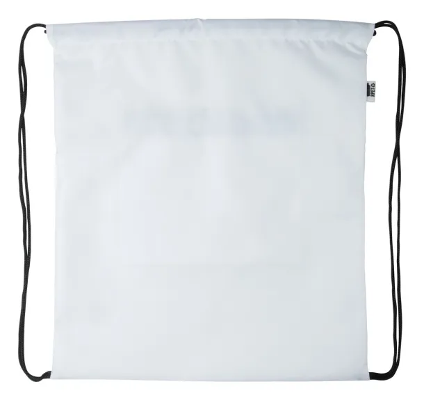 CreaDraw Zip RPET custom drawstring bag Black White