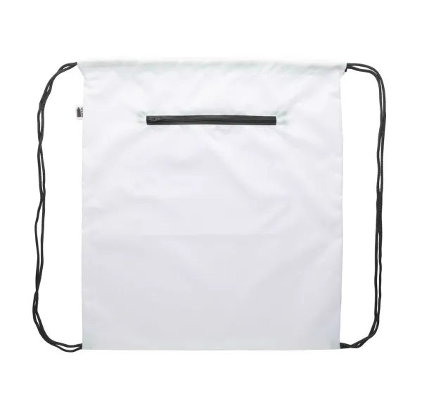 CreaDraw Zip RPET custom drawstring bag Black White