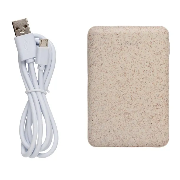  Wheat Straw 5.000 mAh Pocket Powerbank - XD Collection Brown 