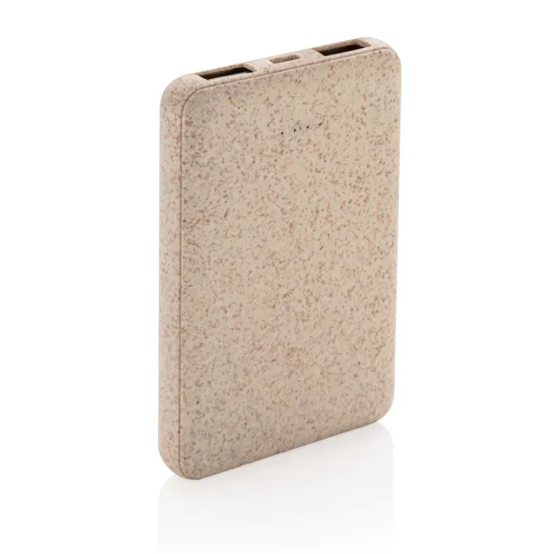  Wheat Straw 5.000 mAh Pocket Powerbank - XD Collection Brown 