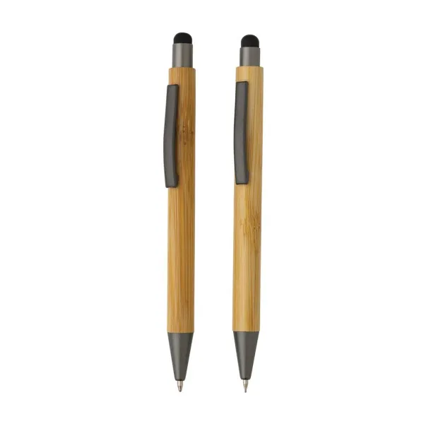  FSC® bamboo modern pen set in box - XD Collection brown 