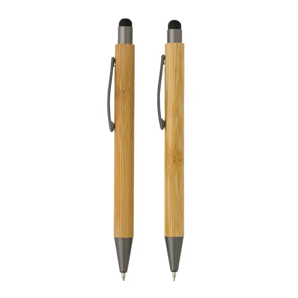  FSC® bamboo modern pen set in box - XD Collection brown 