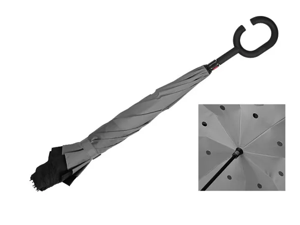 PAMPAS umbrella with manual opening - CASTELLI Gray