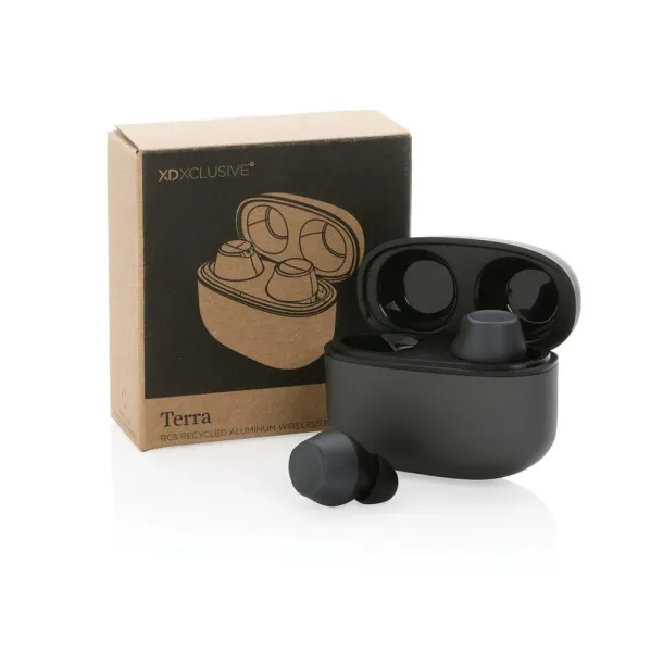  Terra RCS recycled aluminum wireless earbuds - XD Xclusive Grey 